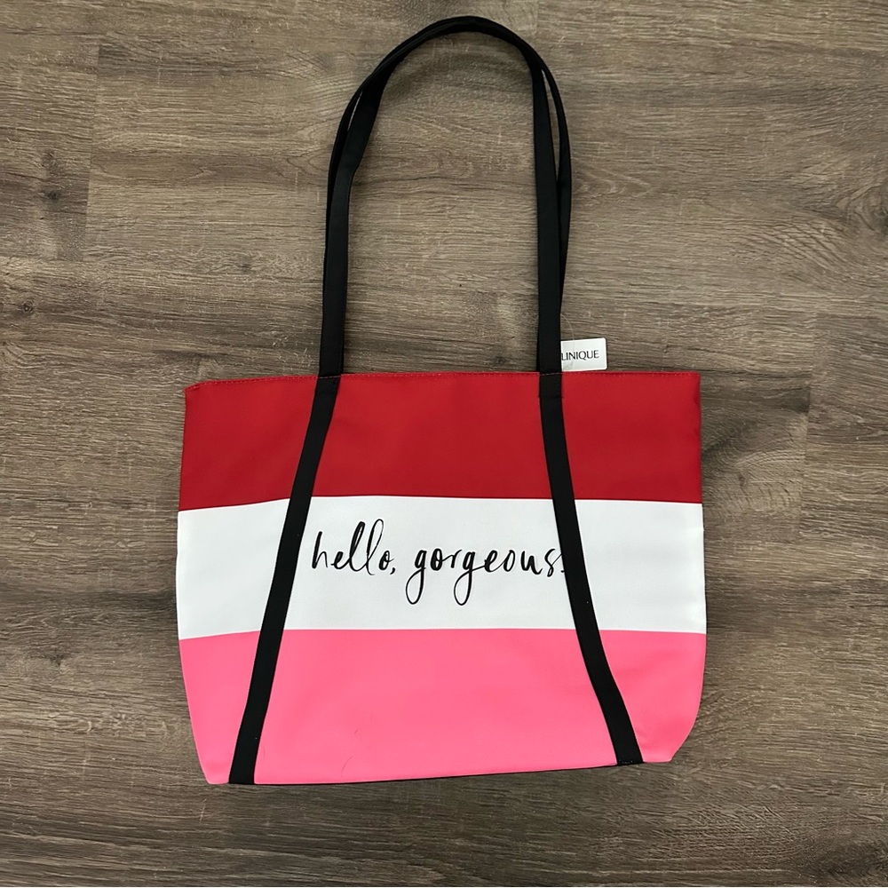 Kate Spade x Clinique Red/Pink Tote Bag • Hello Gorgeous - Picture 6 of 7